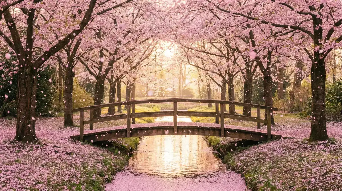 樱花桥畔 - 桃花影院手机在线观看 唯美风景